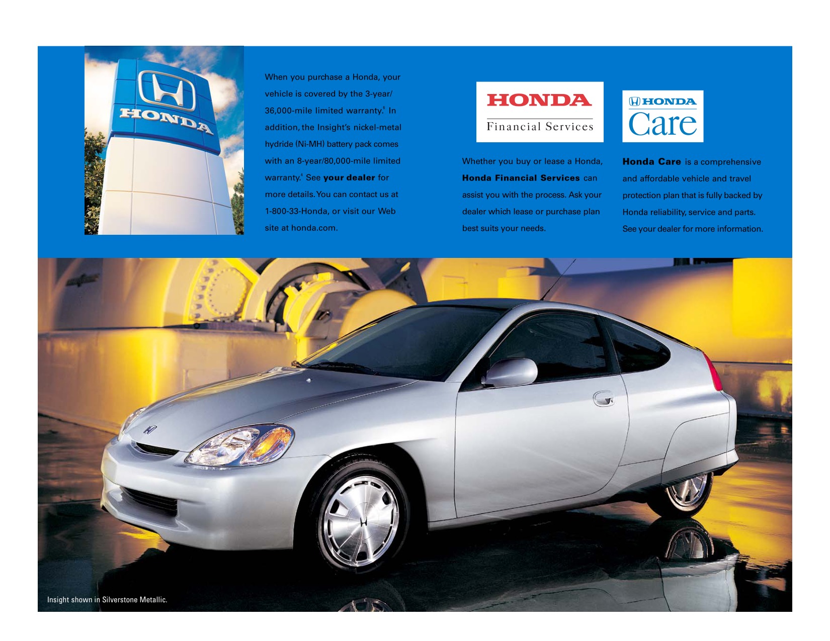 2002 Honda Insight Brochure Page 4